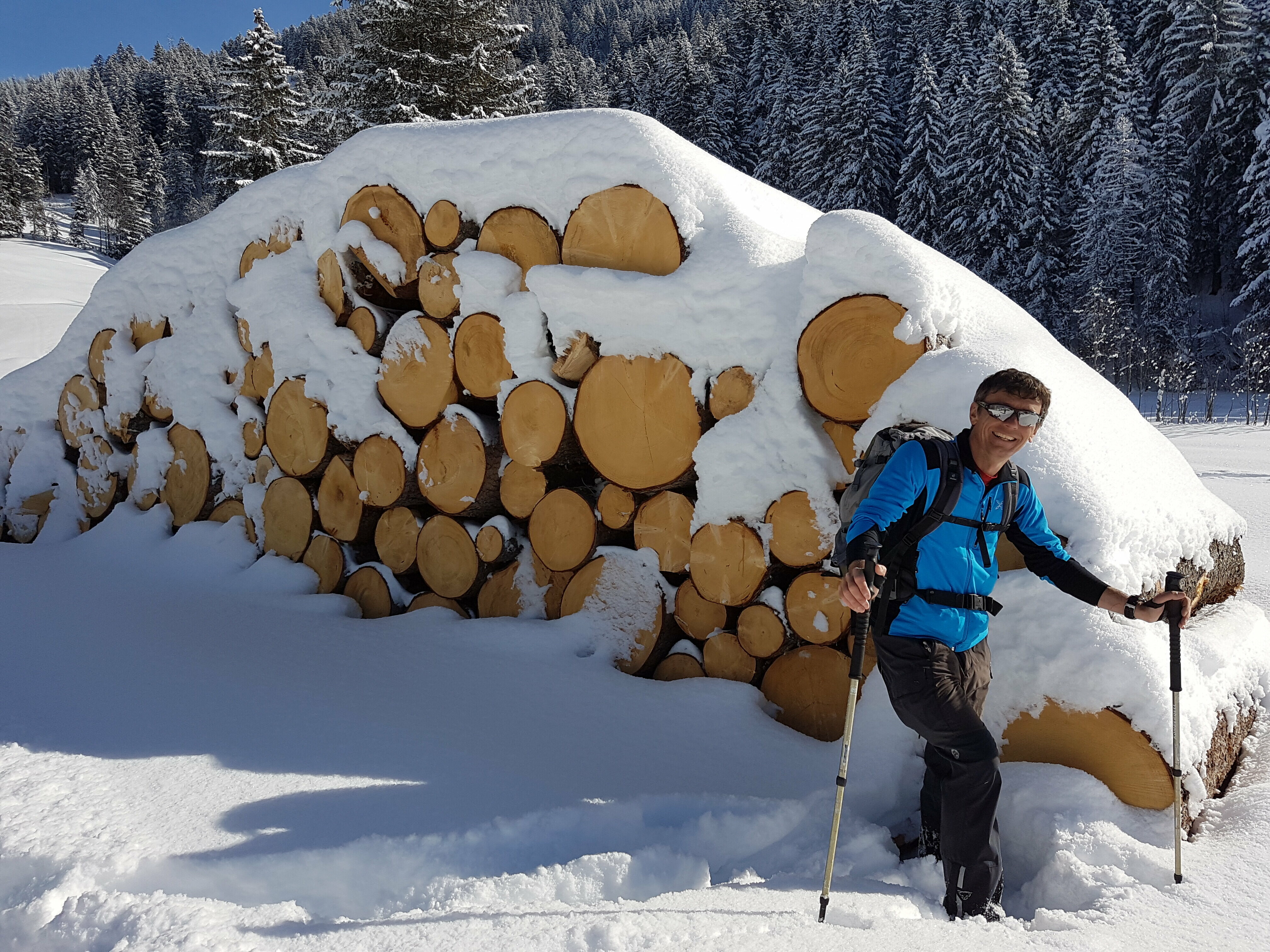 Mit Christian unternehmen Sie eine Schneeschuhwanderung
